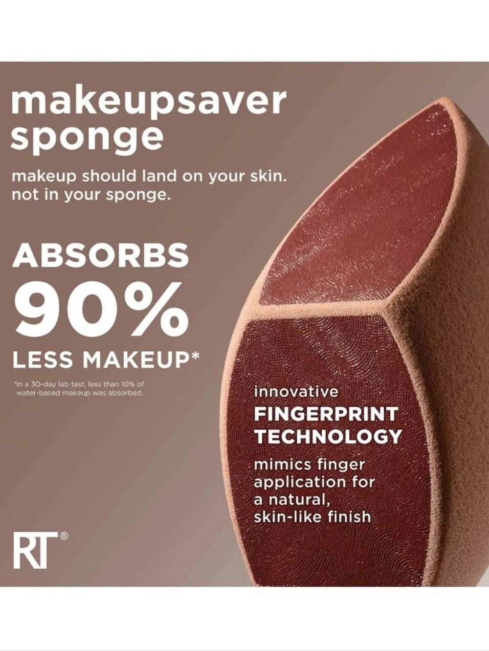 REAL TECHNIQUES MAKEUPSAVER BLENDING MULTI-ANGLED SPONGE.